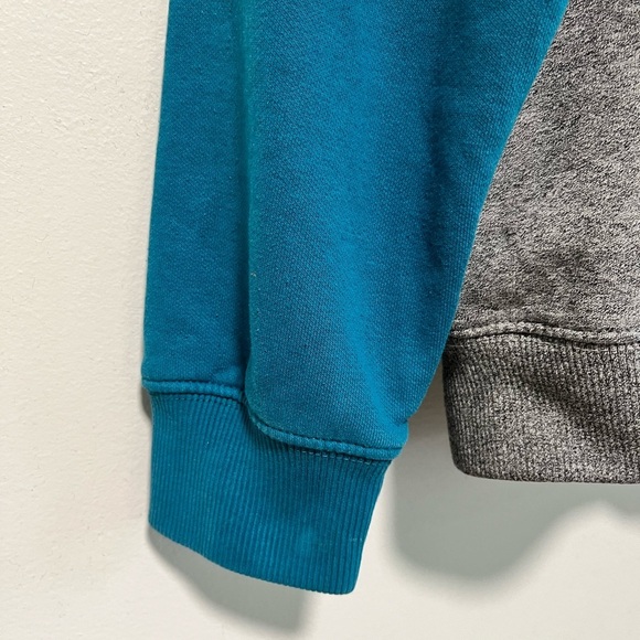 Quiksilver Men’s Raglan Sleeve Hoodie in Teal & Gray - Size Medium - Picture 5 of 16